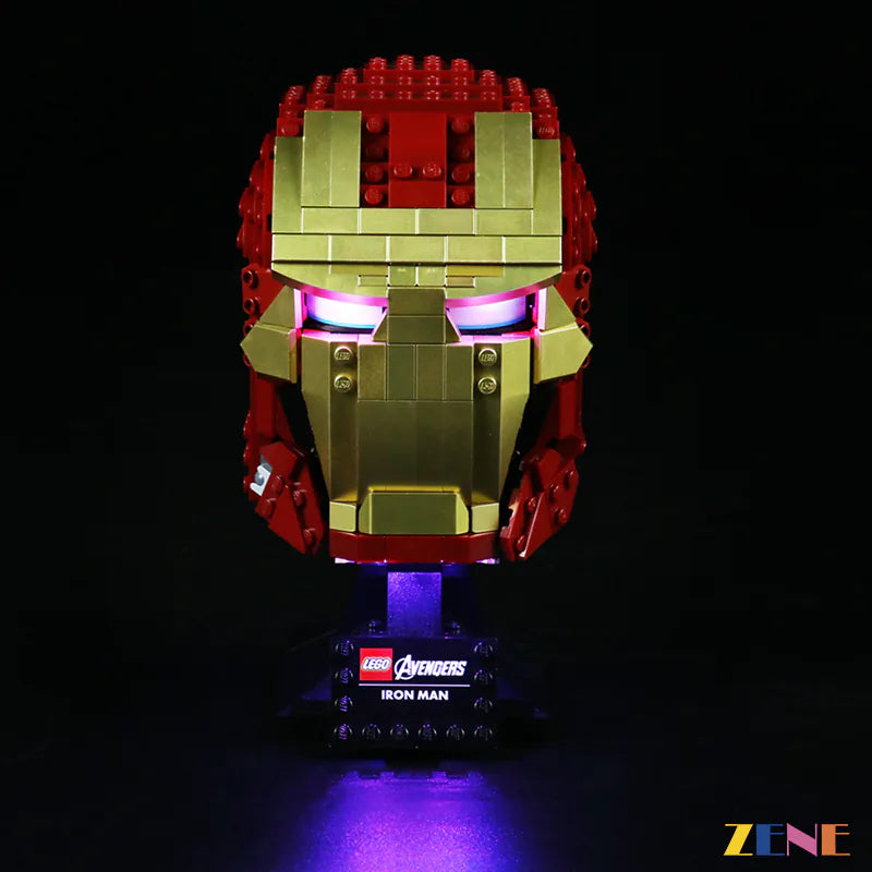 zene bricks LEGO Iron Men Helmet #76165 Light Kit