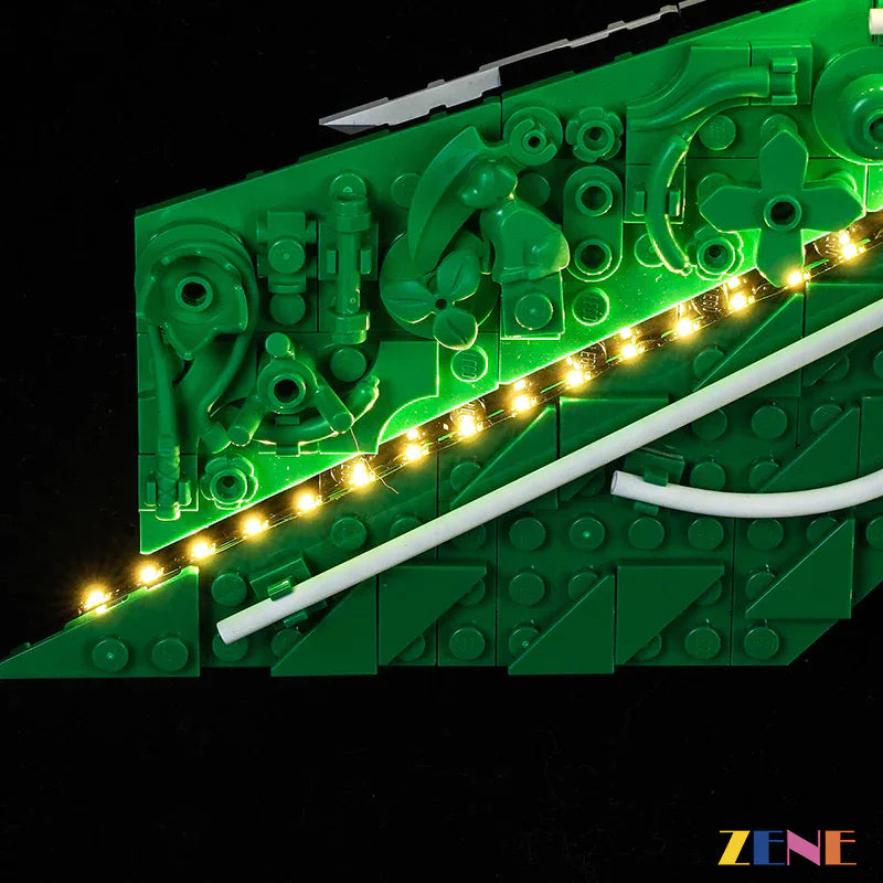golden back number LED detail - ZENE Bricks Light Kit for LEGO® Lionel Messi Celebration #43018