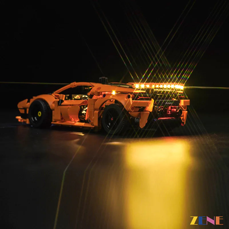 zene bricks Light Kit for LEGO Lamborghini Huracán Tecnica Orange #42196