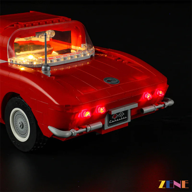 zene bricks Light Kit for LEGO Chevrolet Corvette 1961 #10321 (Ver.2)