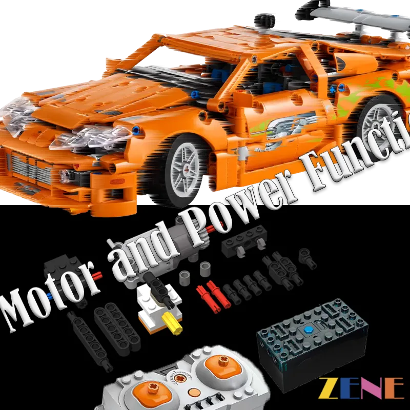 zene bricks Power Functions Kit for LEGO Toyota Supra MK4 #42204 Fast and Furious