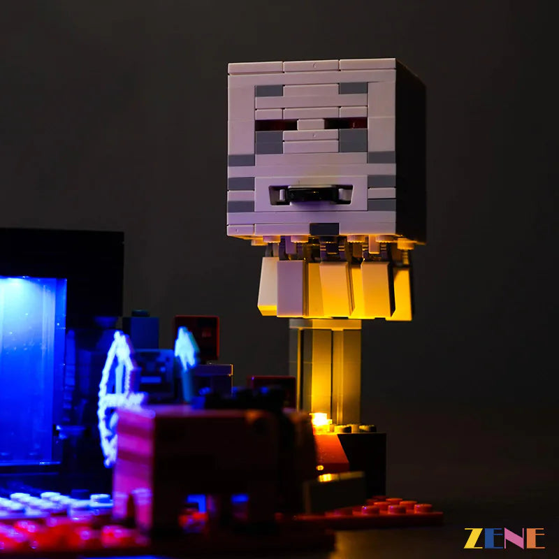 zene bricks Light Kit for LEGO Nether Portal Ambush #21255