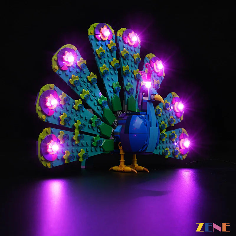 zene bricks Light Kit for LEGO Exotic Peacock #31157