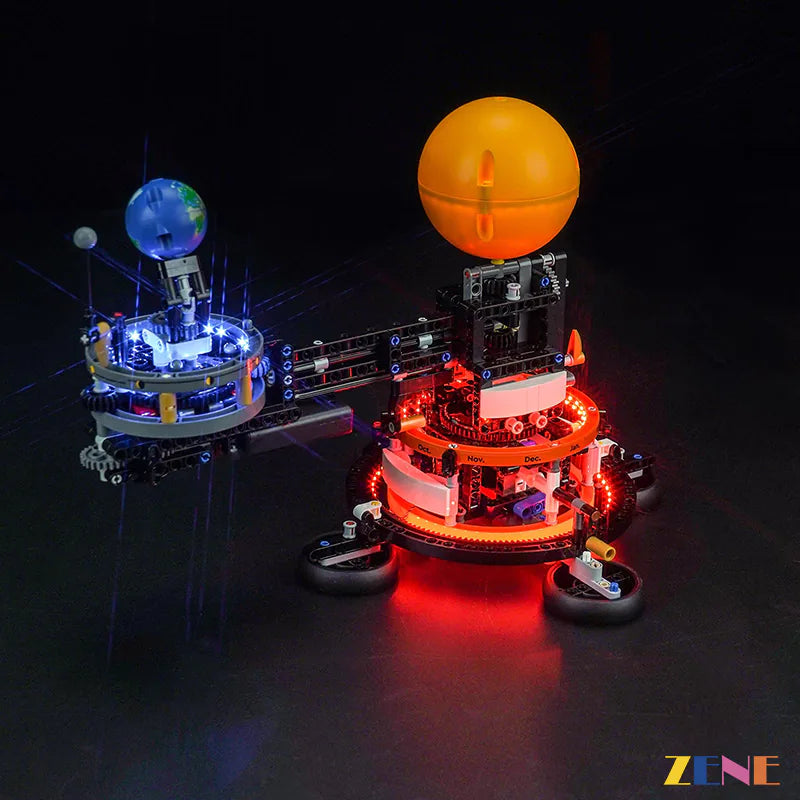 zene bricks Light Kit for LEGO Planet Earth and Moon in Orbit #42179