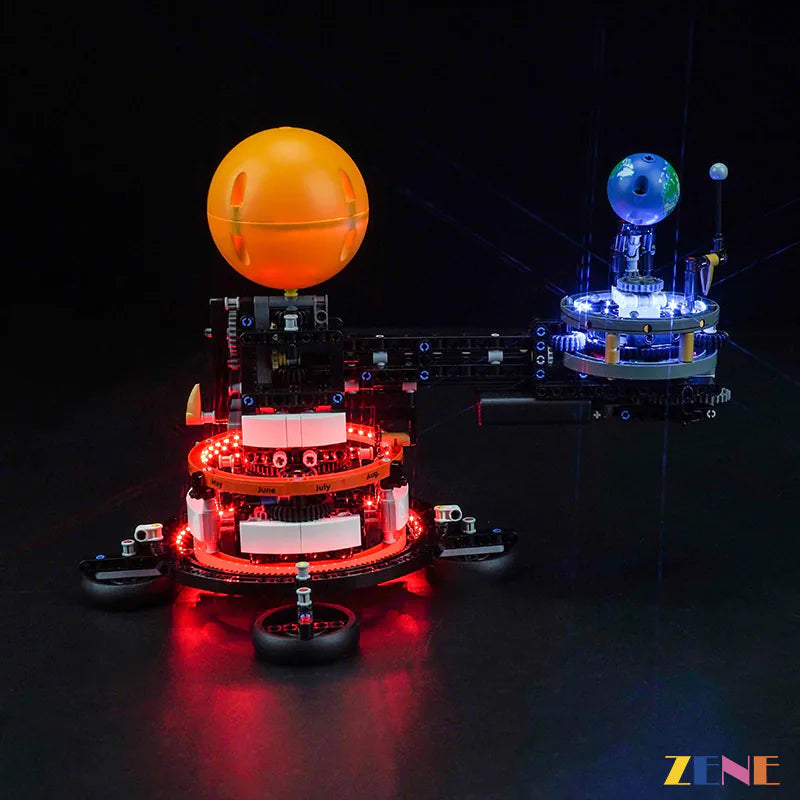 zene bricks Light Kit for LEGO Planet Earth and Moon in Orbit #42179