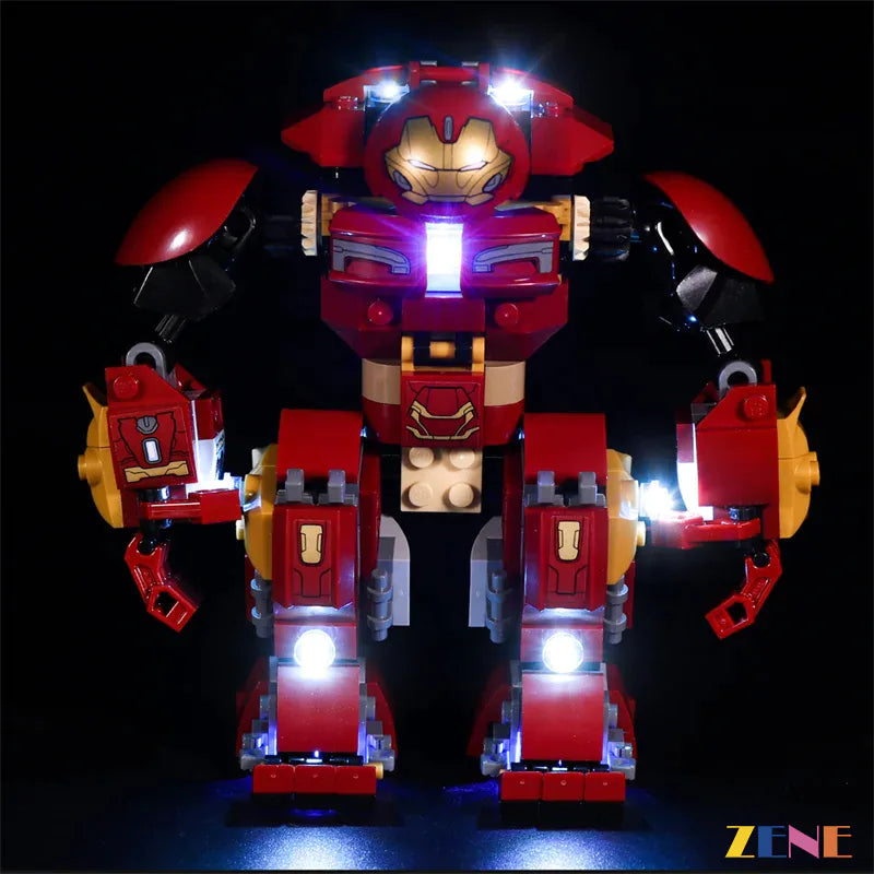 zene bricks Light Kit for LEGO The Hulkbuster Smash-Up #76104