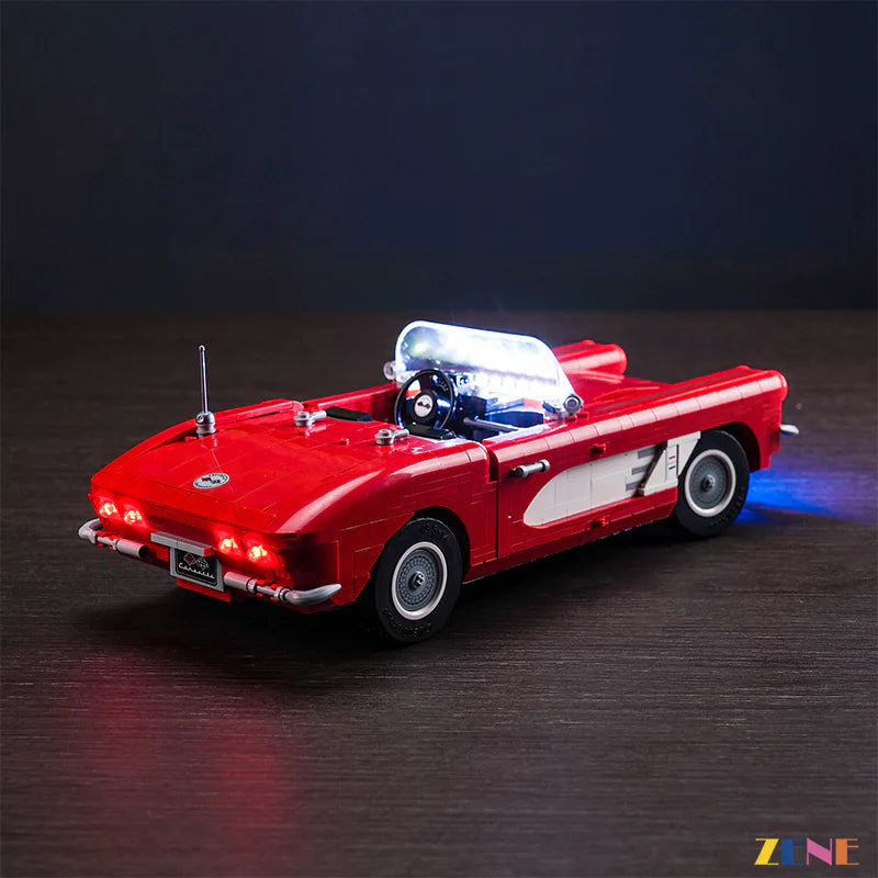 zene bricks Light Kit for LEGO Chevrolet Corvette 1961 #10321
