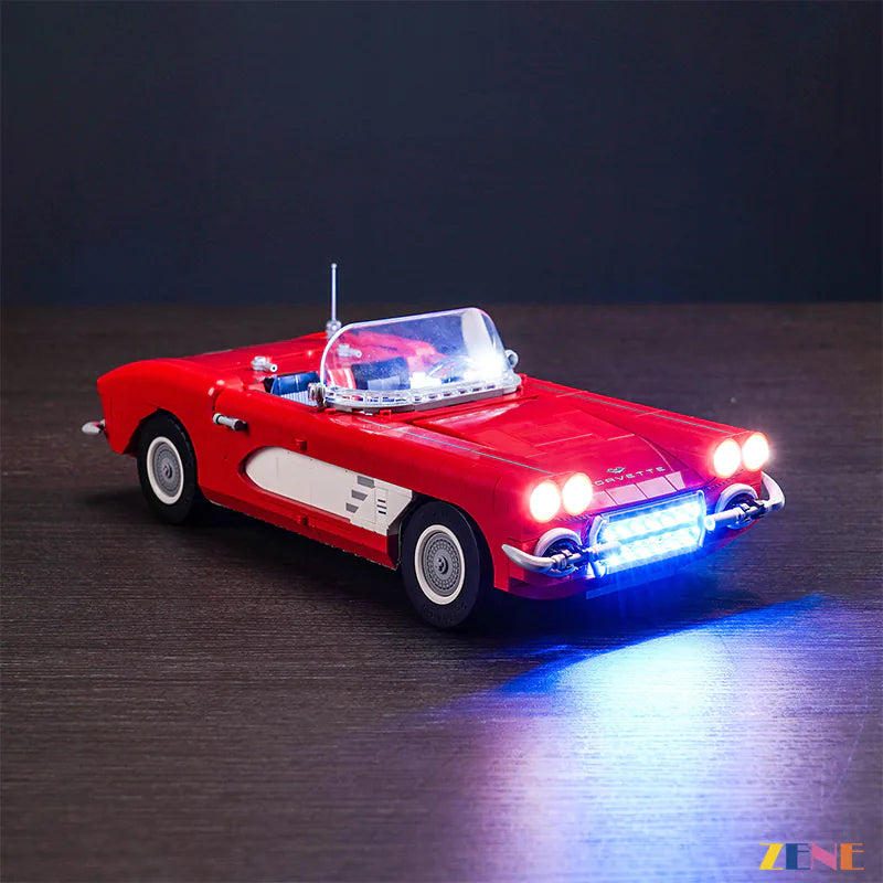 zene bricks Light Kit for LEGO Chevrolet Corvette 1961 #10321