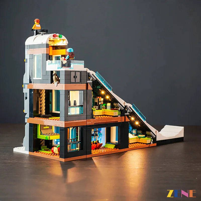zene bricks Light Kit for LEGO Ski and Climbing Center #60366