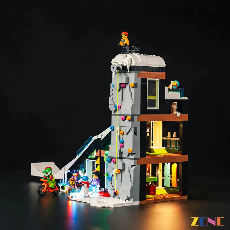 zene bricks Light Kit for LEGO Ski and Climbing Center #60366
