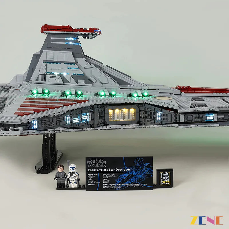 zene bricks Light Kit for Venator Class Republic Attack Cruiser LEGO #75367 (Ver.2)