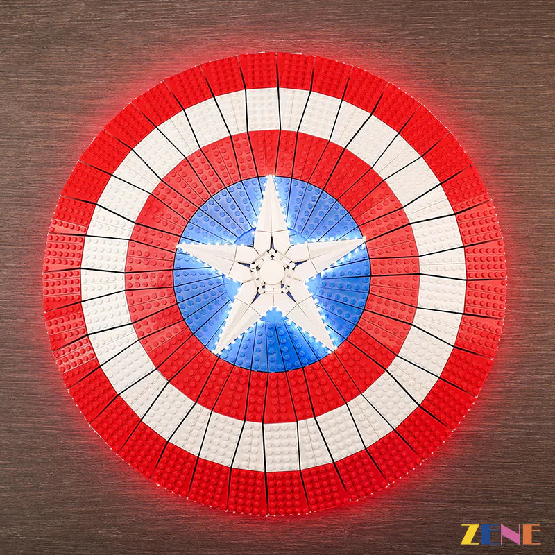 zene bricks Light Kit for LEGO Marvel Captain America's Shield #76262