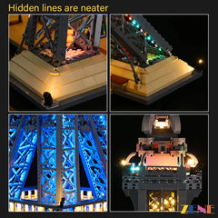 ZENE BRICKS Eiffel Tower #10307 Light Kit Multi Color