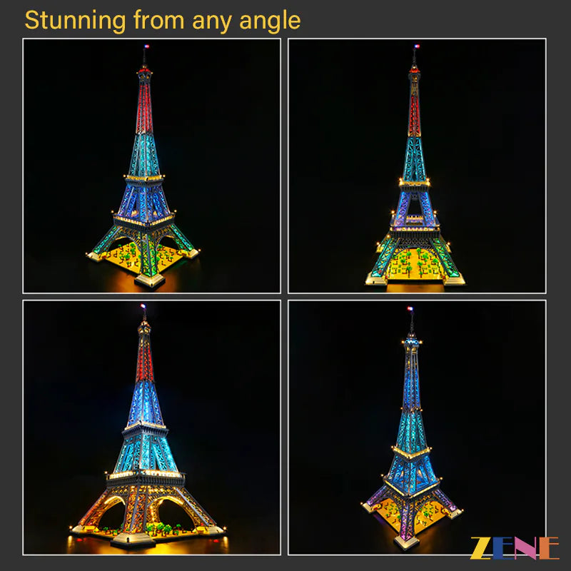 zene bricks LEGO Eiffel Tower #10307 Light Kit Multi Color