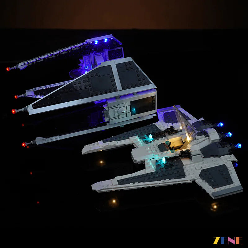 zene bricks Light Kit for LEGO Mandalorian Fang Fighter vs. TIE #75348