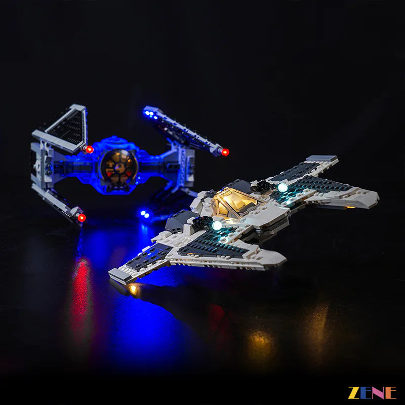 zene bricks Light Kit for LEGO Mandalorian Fang Fighter vs. TIE #75348