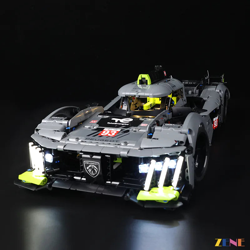 zene bricks Light Kit for LEGO PEUGEOT 9X8 24H Le Mans Hybrid Hypercar #42156
