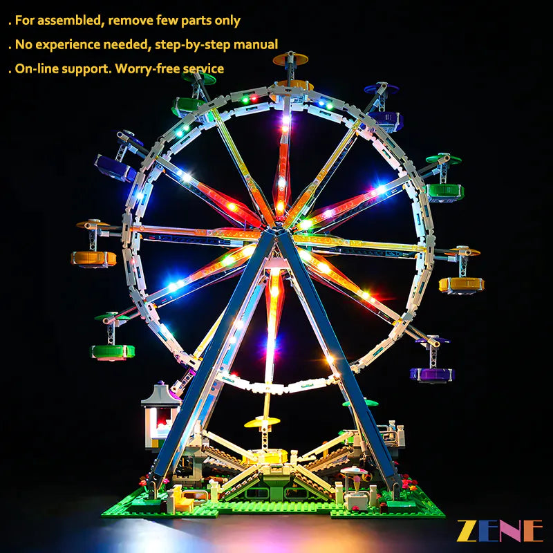 zene bricks Light Kit for LEGO Ferris Wheel #10247 (Ver. 2)