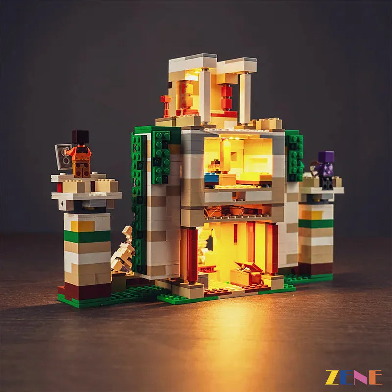 The LEGO Iron Golem Fortress 21250 Light Kit