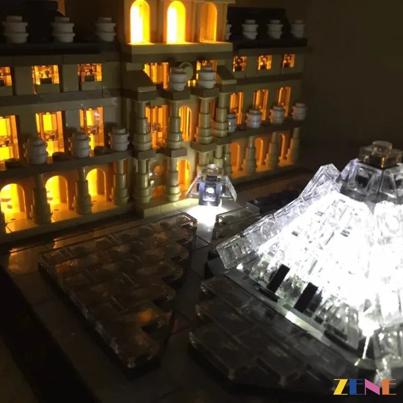 zene bricks Light Kit for LEGO Louvre #21024