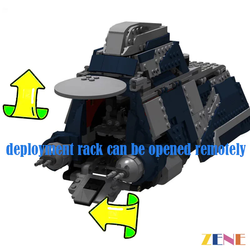 zene bricks Motorized Kit for LEGO Battle of Felucia Separatist MTT #75435 - Power Functions