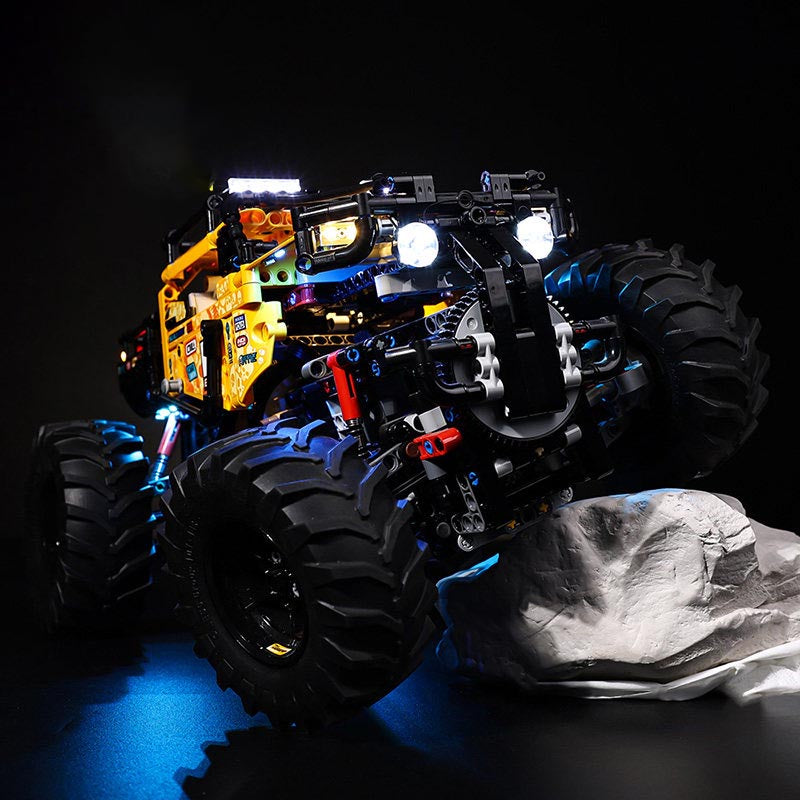 RC crawler headlamp glow effect - ZENE Bricks Light Kit for LEGO® 4X4 X-treme Off-Roader #42099