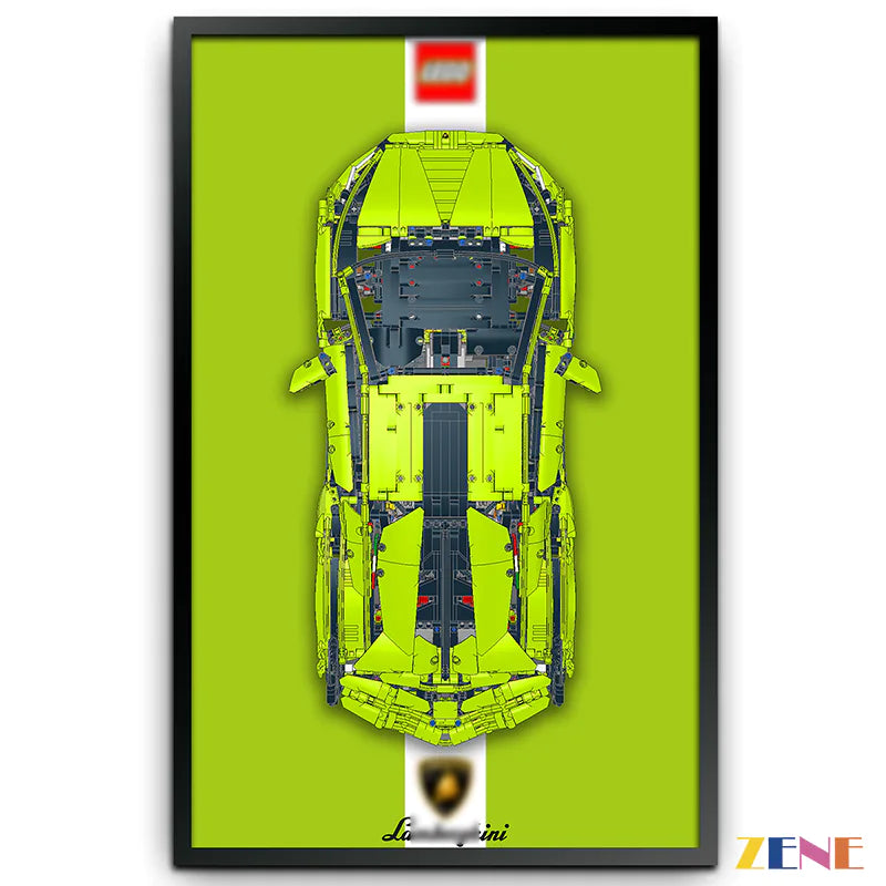 zene bricks Technics' Photo Frame Display Board for LEGO Cars