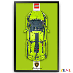 Technics' Photo Frame Display Board for LEGO Cars