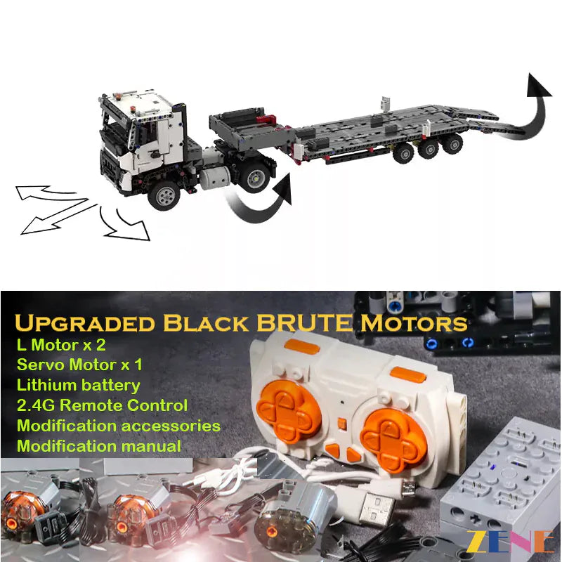 zene bricks Power Functions Kit for LEGO Volvo FMX Truck & EC230 Electric Excavator #42175 Motorized