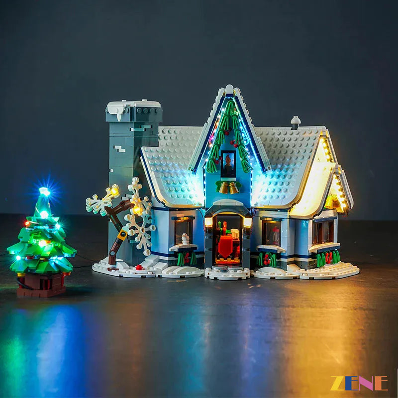 zene bricks Light Kit for LEGO Winter Village Santa’s Visit #10293