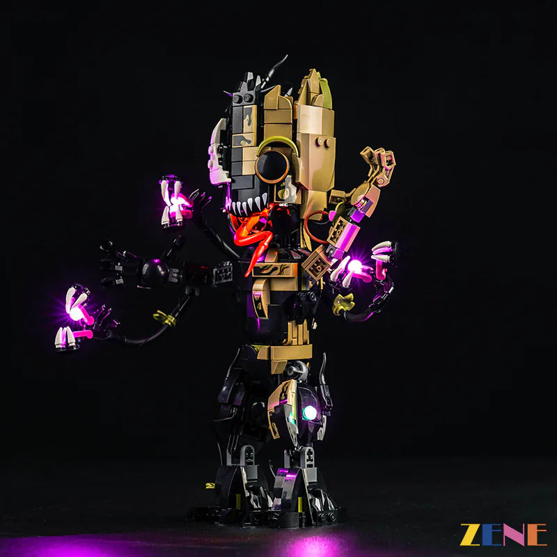 zene bricks Light Kit for LEGO Venomized Groot #76249