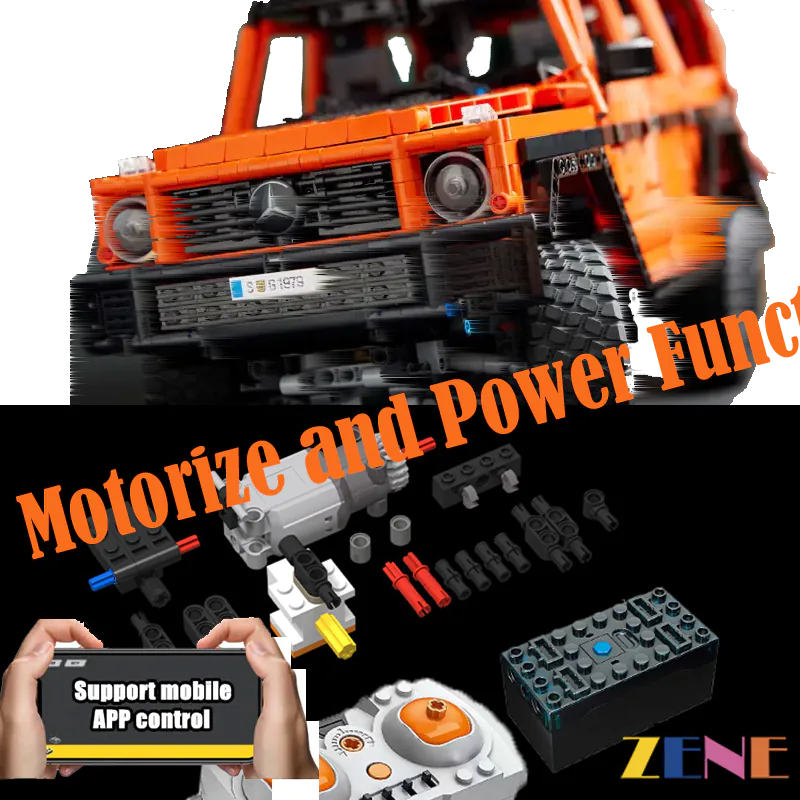 zene bricks Power Functions Kit for LEGO G500 Mercedes-Benz #42177 RC Motorized Can After Build