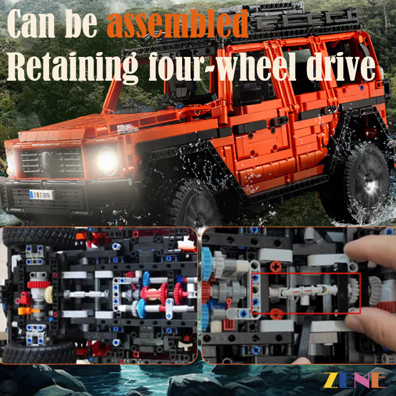 zene bricks Power Functions Kit for LEGO G500 Mercedes-Benz #42177 RC Motorized Can After Build