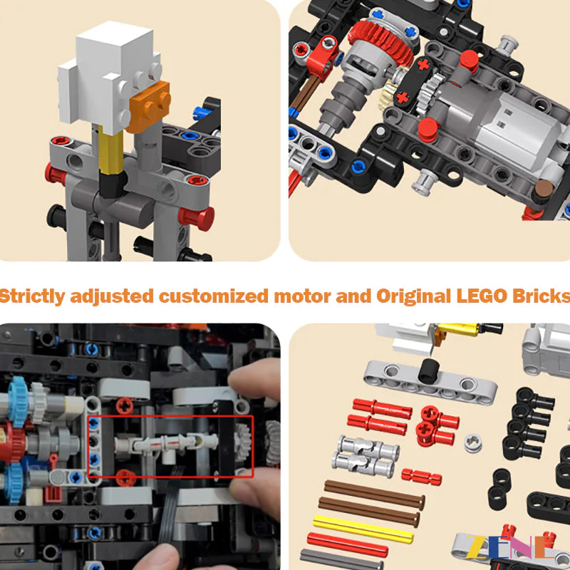 zene bricks Power Functions Kit for LEGO G500 Mercedes-Benz #42177 RC Motorized Can After Build