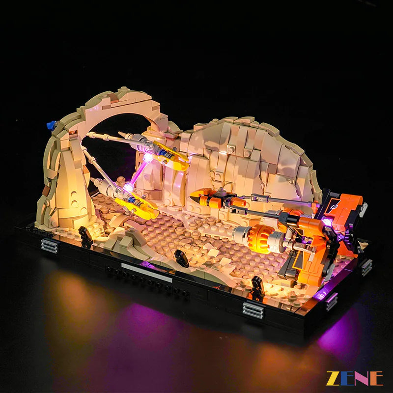 zene bricks Light Kit for LEGO Mos ESPA Podrace Diorama #75380 Star Wars