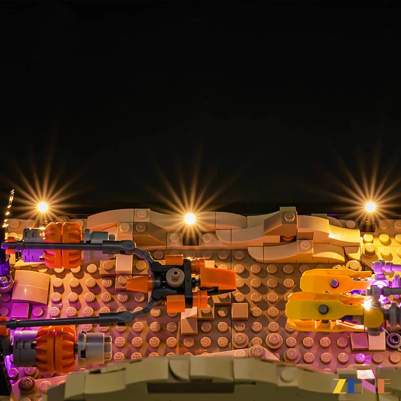 zene bricks Light Kit for LEGO Mos ESPA Podrace Diorama #75380 Star Wars