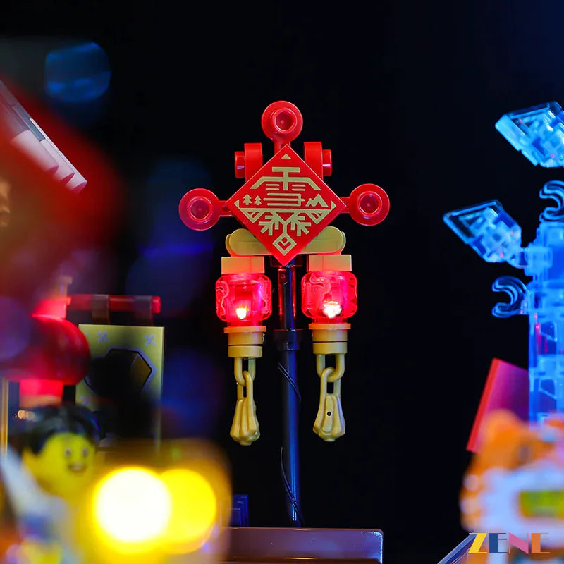 zene bricks Light Kit for LEGO Lunar New Year Ice Festival #80109