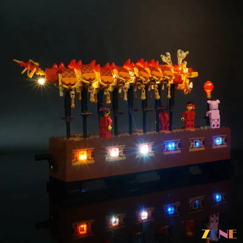 zene bricks Light Kit for LEGO Dragon Dance #80102