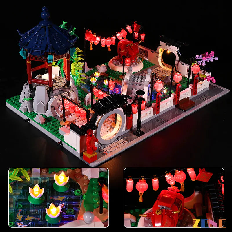 zene bricks Light Kit for LEGO New Year Lantern Festival #80107