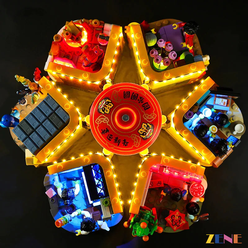 zene bricks Light Kit for LEGO Lunar New Year Traditions #80108