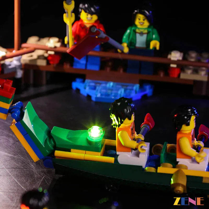 zene bricks Light Kit for LEGO Dragon Boat Race #80103