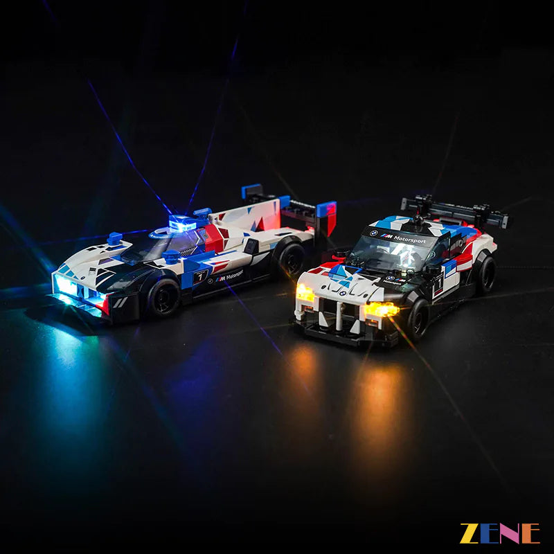 zene bricks Light Kit for LEGO BMW M4 GT3 & BMW M Hybrid V8 Race Cars #76922