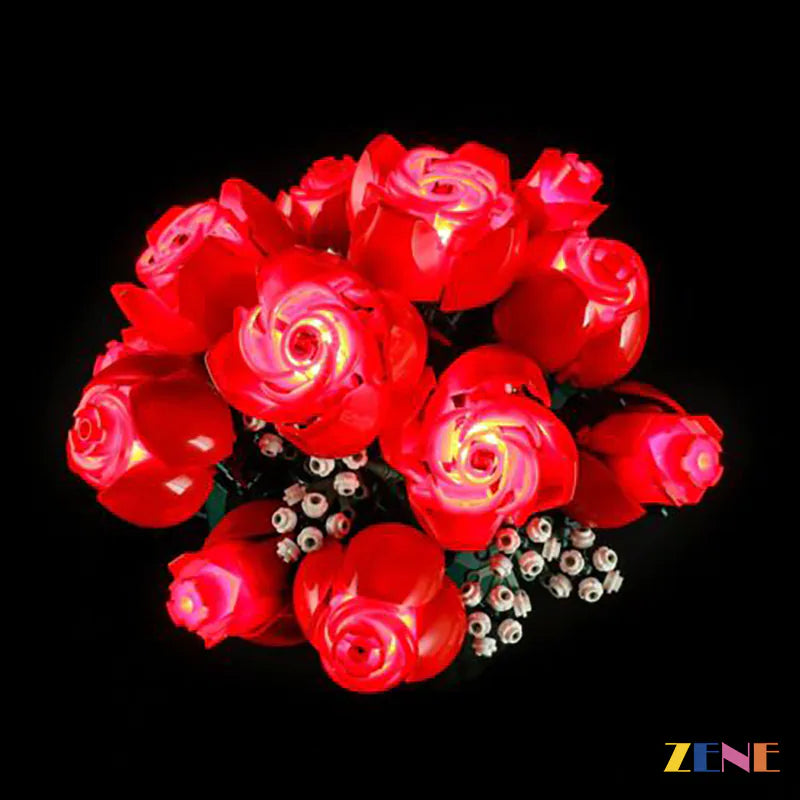 zene bricks Light Kit for LEGO Bouquet of Roses #10328