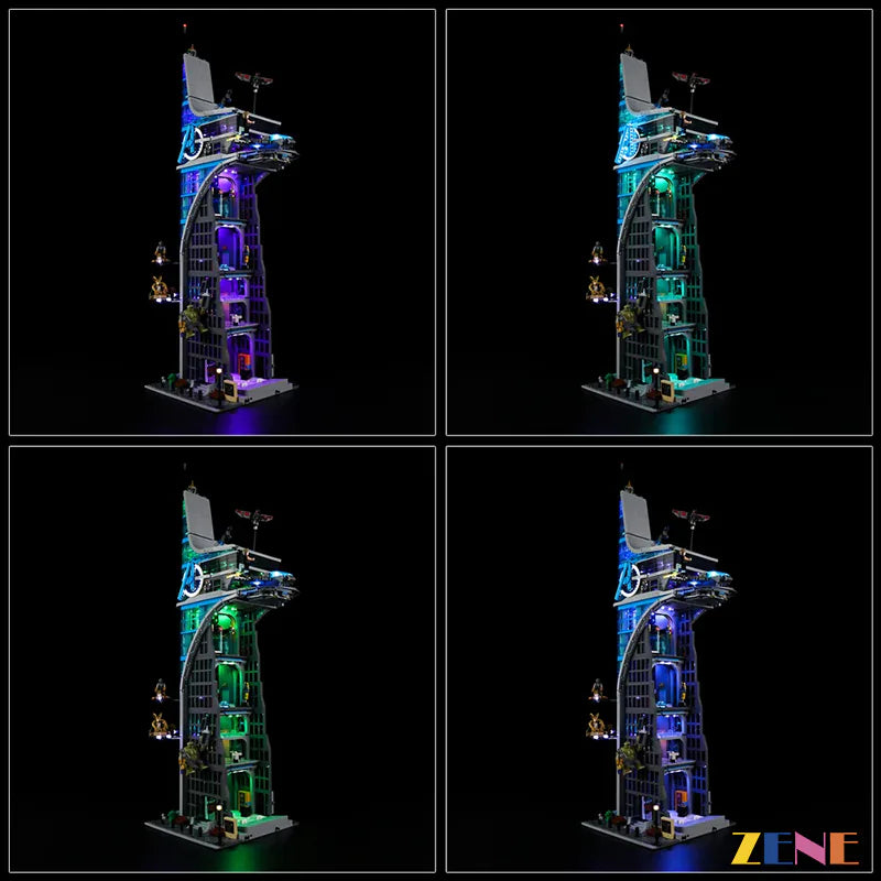 zene bricks Light Kit for LEGO Marvel Avengers Tower #76269 (Ver3)