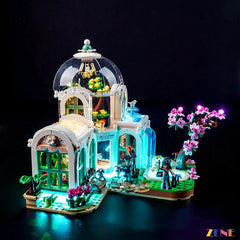 botanical garden greenhouse plants and walkway lighting - ZENE Bricks Light Kit for LEGO® Botanical Garden #41757
