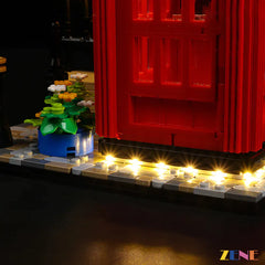 ZENE Bricks 21347 Red London Telephone Box