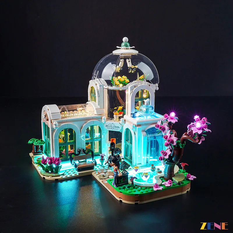 botanical garden greenhouse plants and walkway lighting - ZENE Bricks Light Kit for LEGO® Botanical Garden #41757