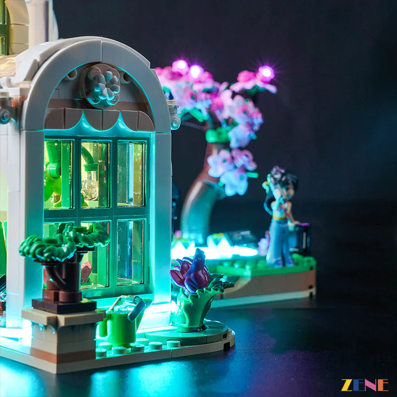 botanical garden greenhouse plants and walkway lighting - ZENE Bricks Light Kit for LEGO® Botanical Garden #41757