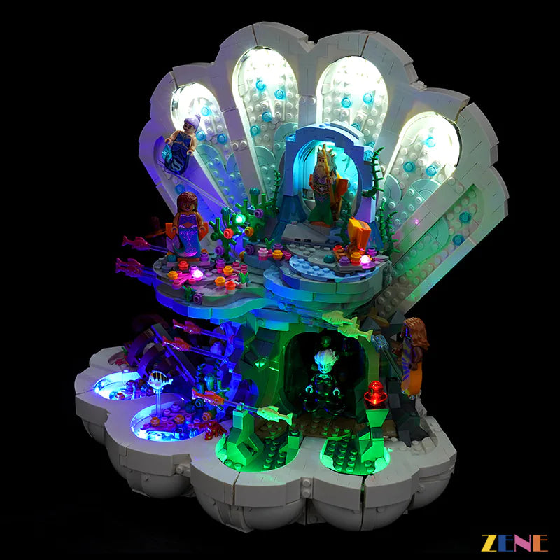 zene bricks Light Kit for LEGO Little Mermaid Royal Clamshell #43225