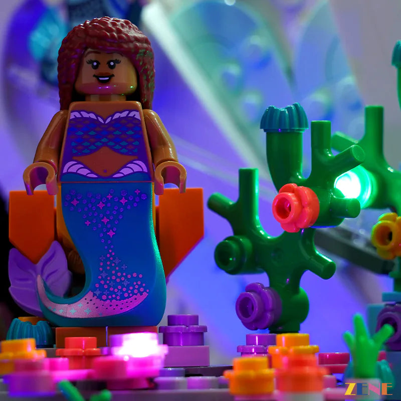 zene bricks Light Kit for LEGO Little Mermaid Royal Clamshell #43225